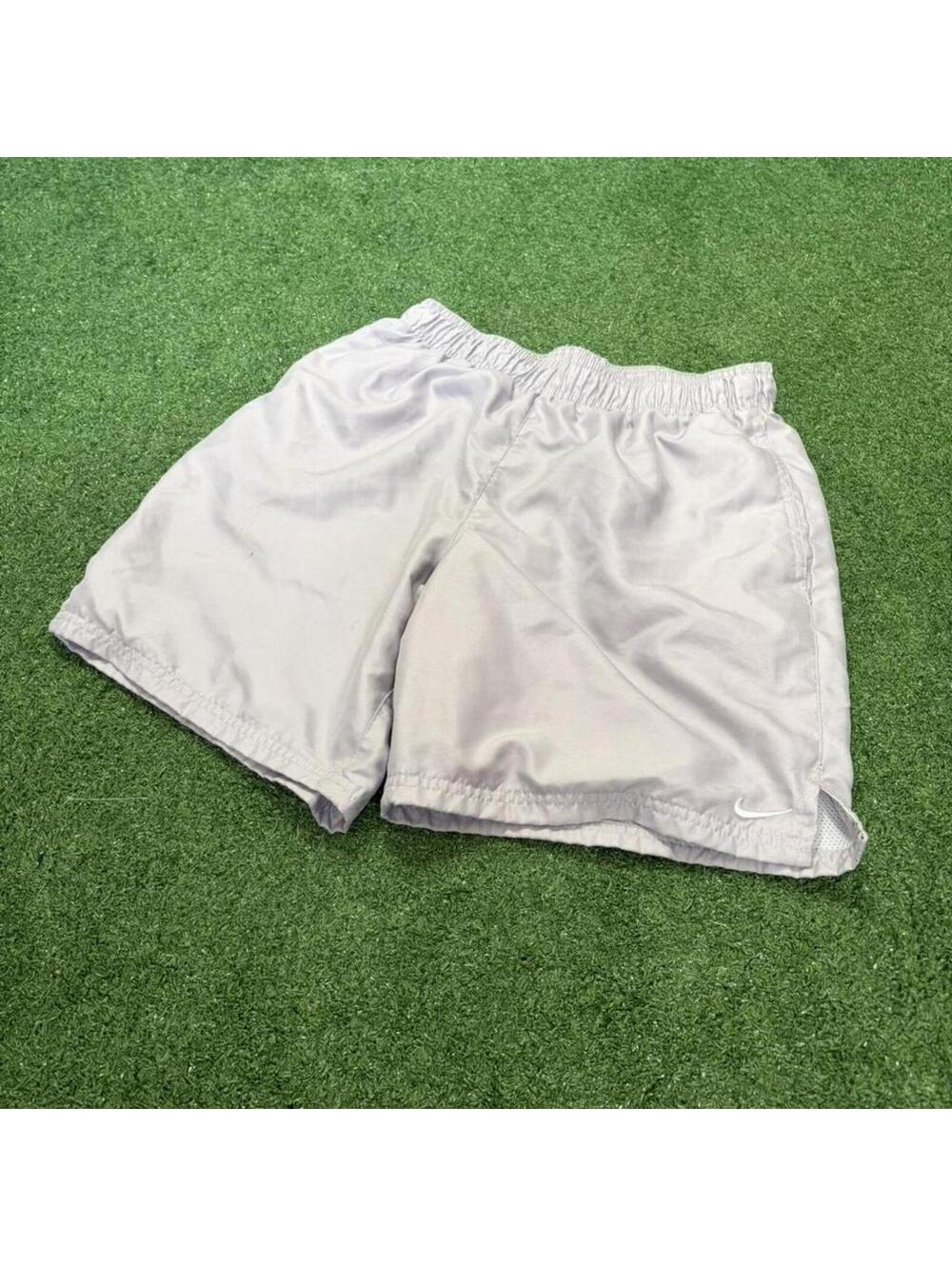 Nike Swoosh Gray Athletic Swim Shorts Mens Size Small Mesh Lined Running Pacsun